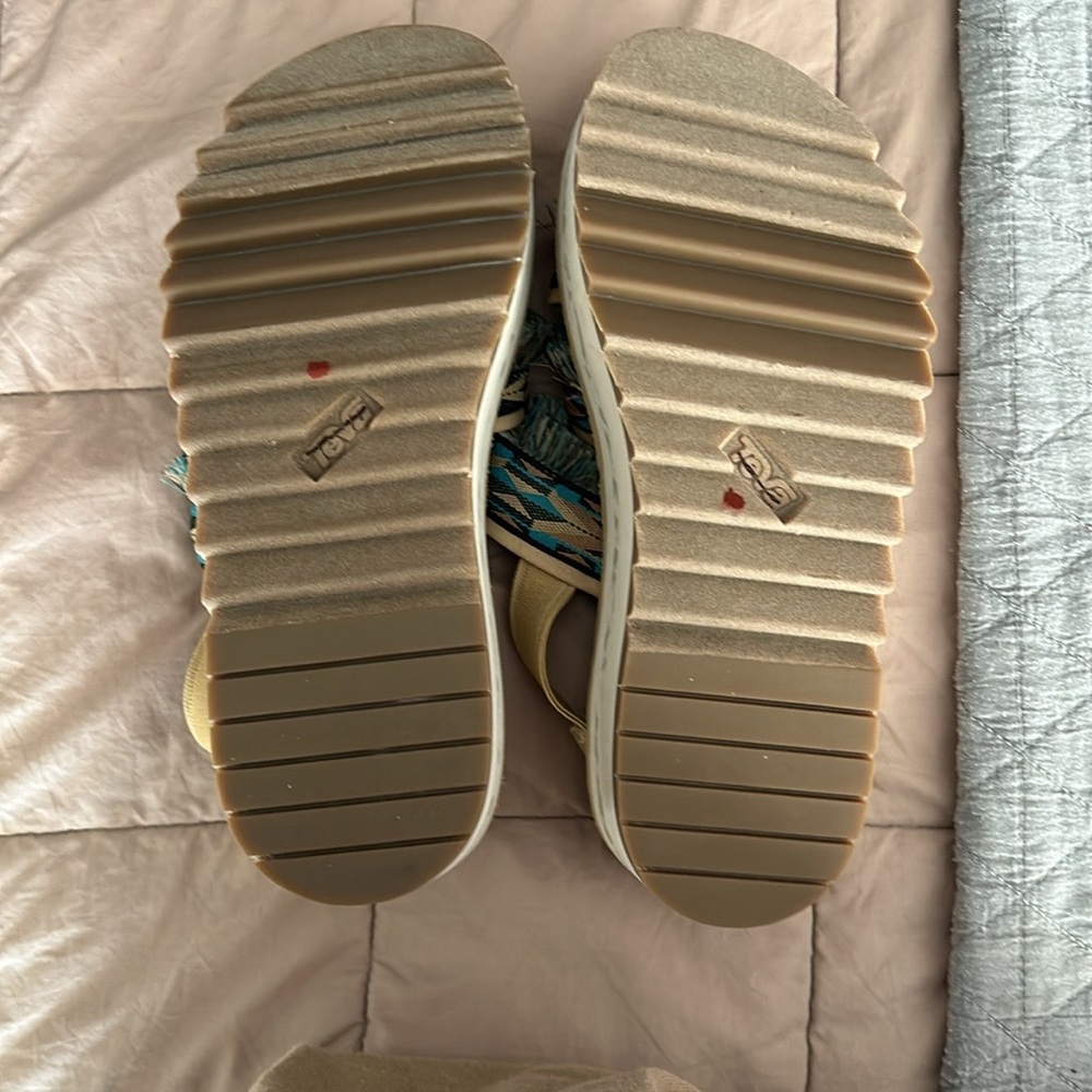 Teva platform sandals. Worn once.